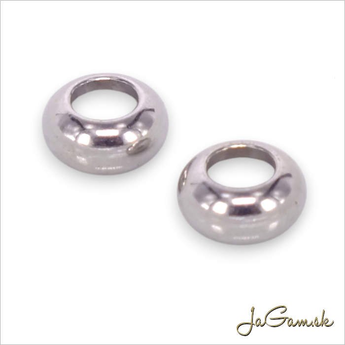 Korálka-slider 10x5mm CHIRURGICKÁ OCEĽ, 2ks (ch1717)